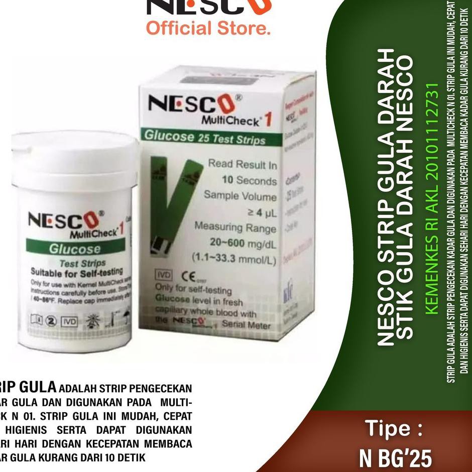 ◌ Nesco Strip Gula Darah / Stik gula Darah Nesco ☈