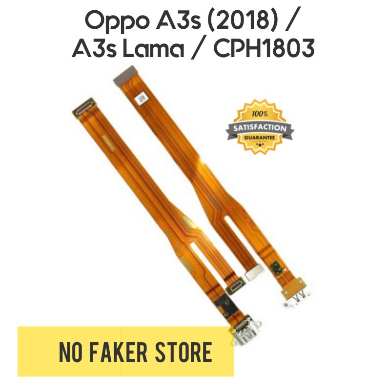 Flexible Konektor Charger Oppo A3s (2018) | Flexibel Cas Oppo A3s Lama / CPH1803
