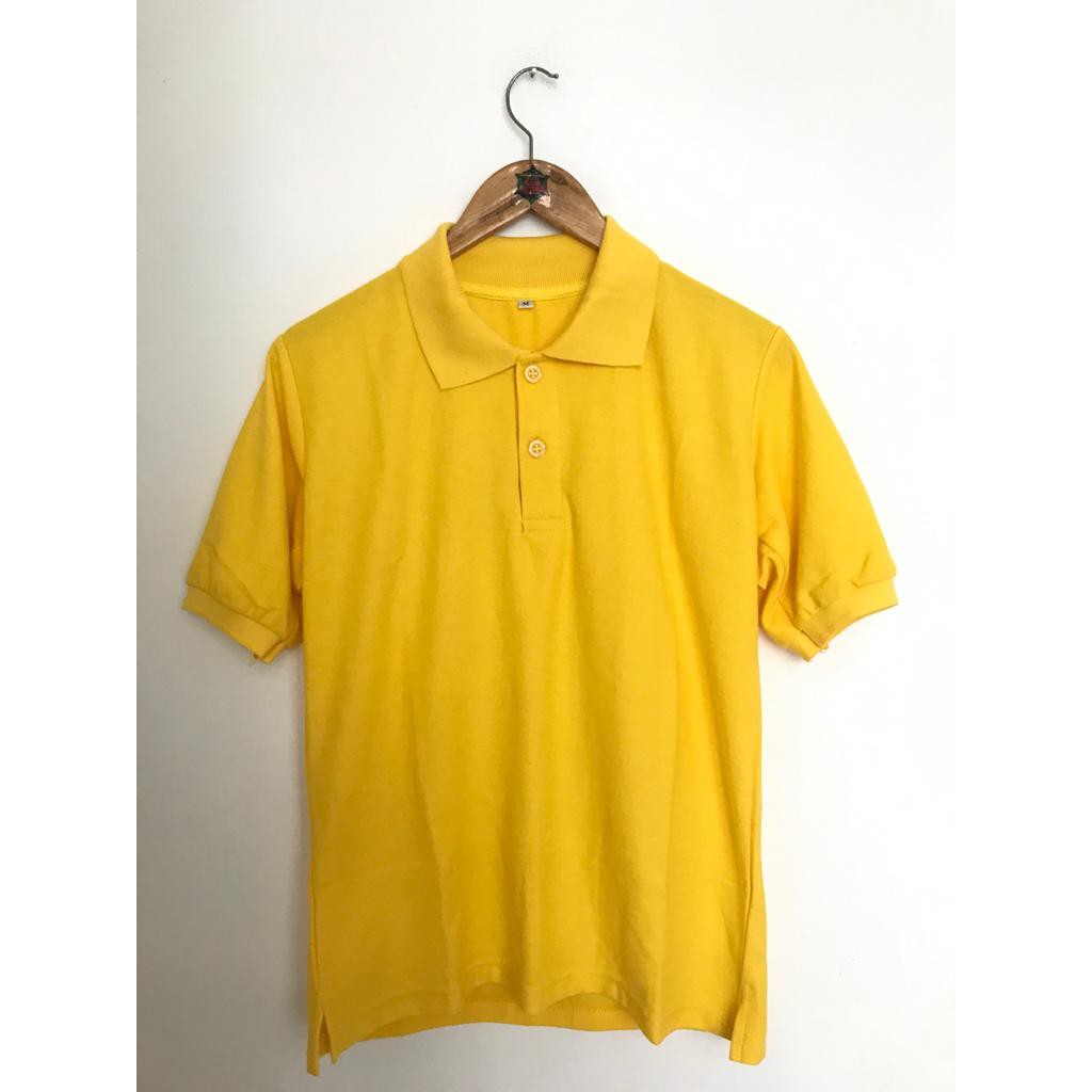 POLO SHIRT PRIA/ warna kuning/baju kaos kerah polos bahan lacoste murah