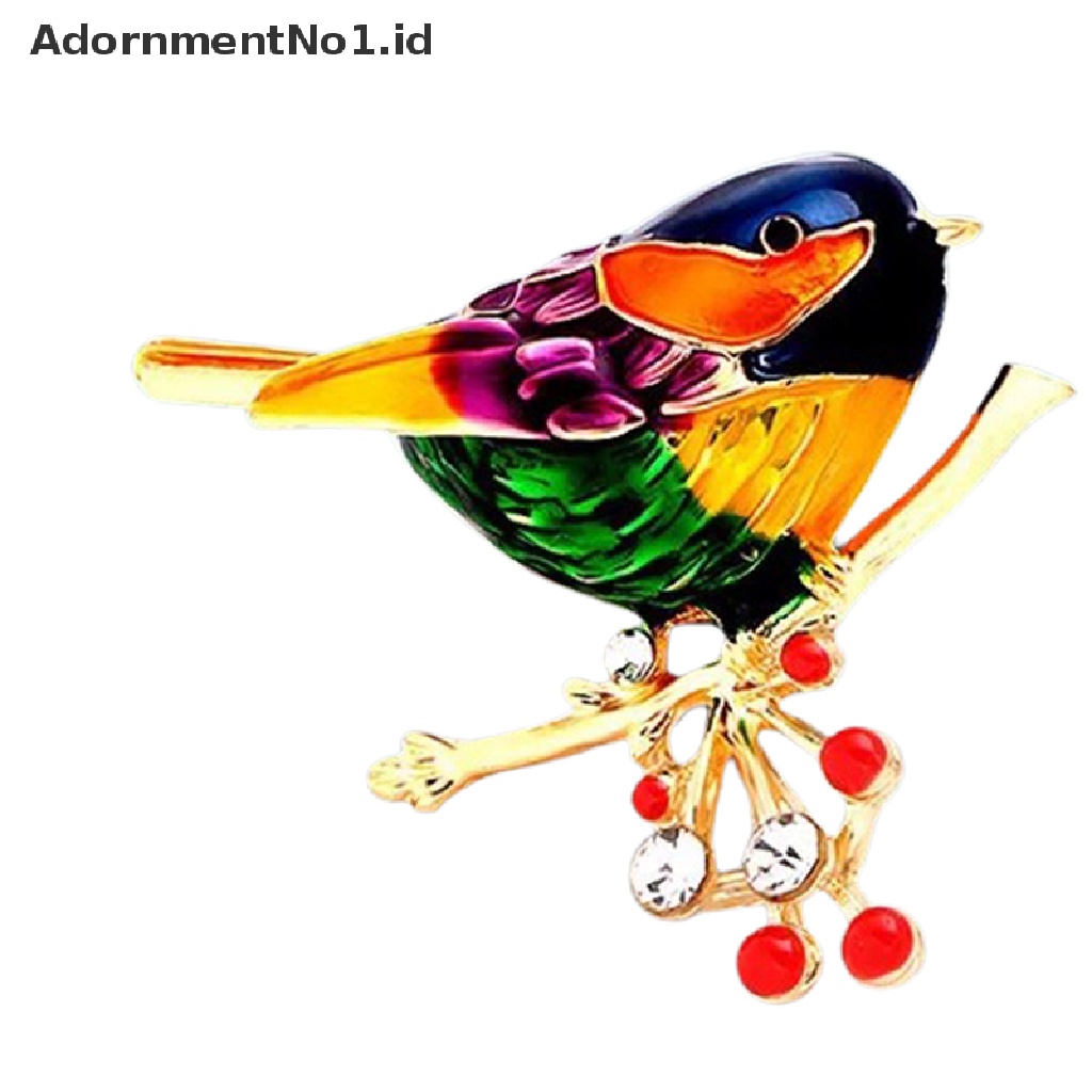 (AdornmentNo1) Bros Pin Enamel Bentuk Burung Untuk Hadiah / Perhiasan Wanita