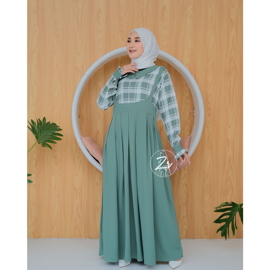 DRESS KAYLA ORI ZR ITYCREPE MIX CRINGKEL AIRFLOW GAMIS REMAJA KEKINIAN OVERALL LOOKS