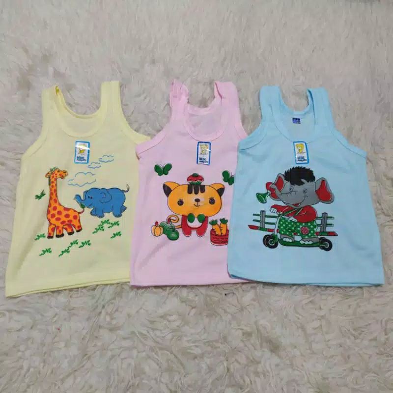 kaos dalam anak gambar animal harga 3 pcs