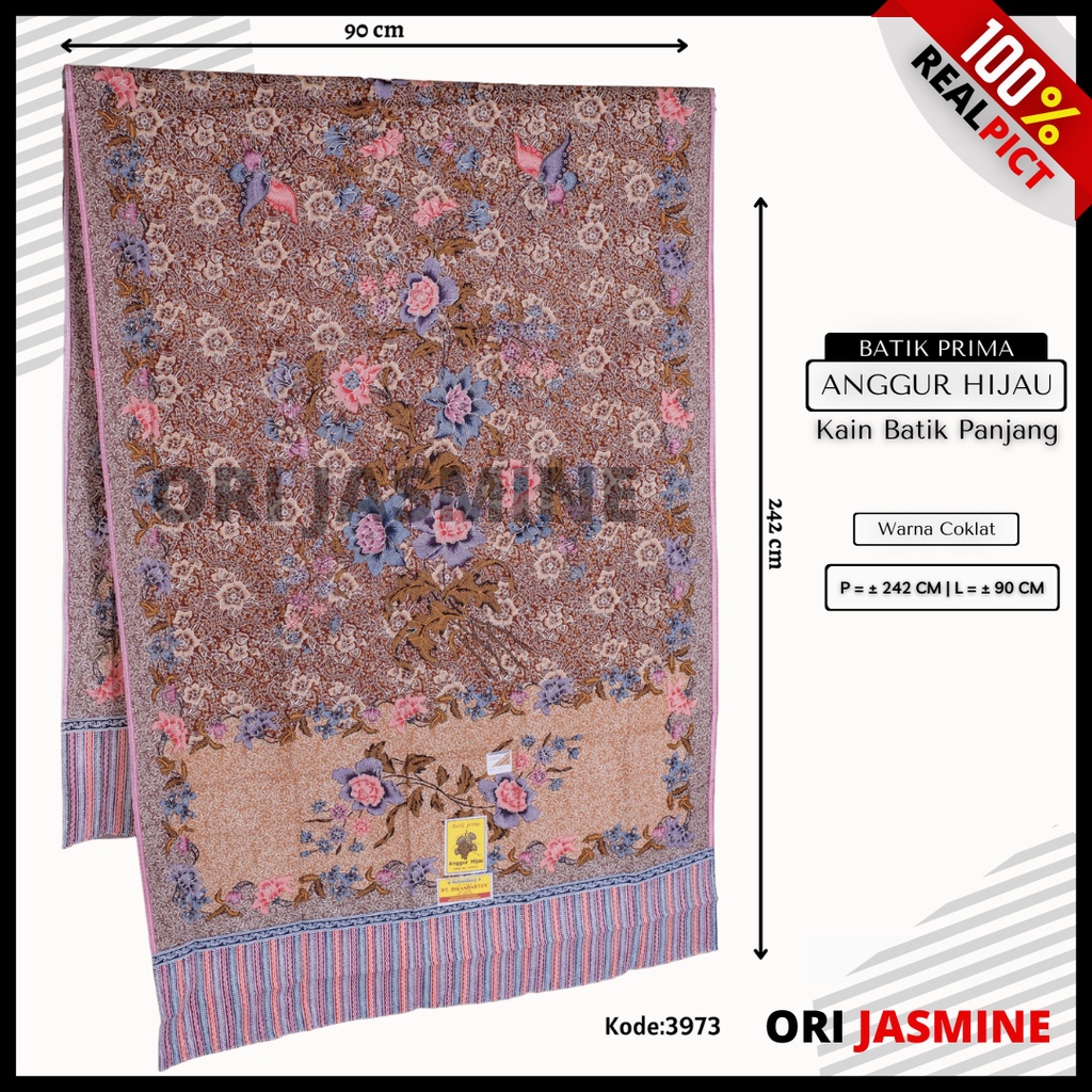 Jarik Gendong Bayi Anggur Hijau Kwalitas Super Tebal / Jarik Gendongan Anak / Batik Primis Anggur Hijau  / jarit cukin bayi