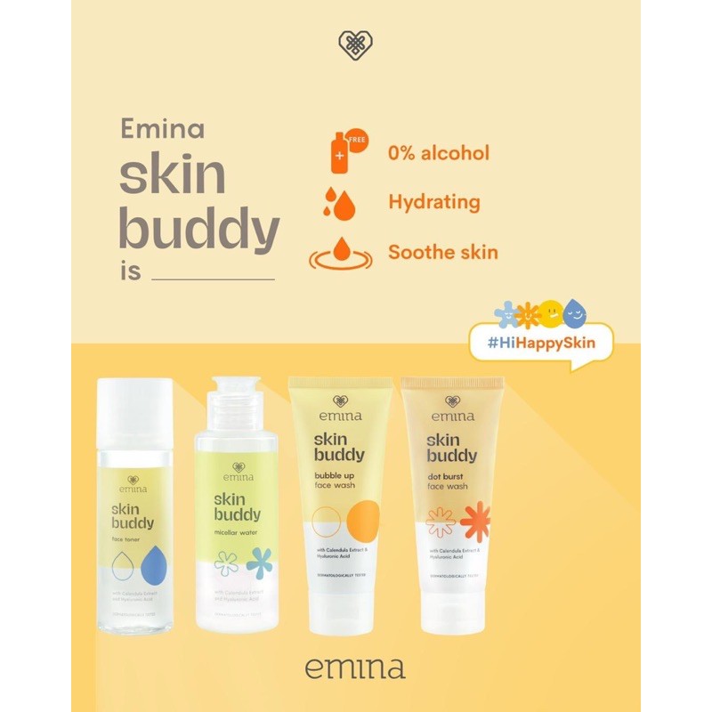 `ღ´ PHINKL `ღ´ ╰☆☆ 𝔢мιℕά ☆☆╮ Emina Skin Buddy Dot Burst Facial Wash sabun cuci muka bahan lembut organik alami cocok untuk remaja