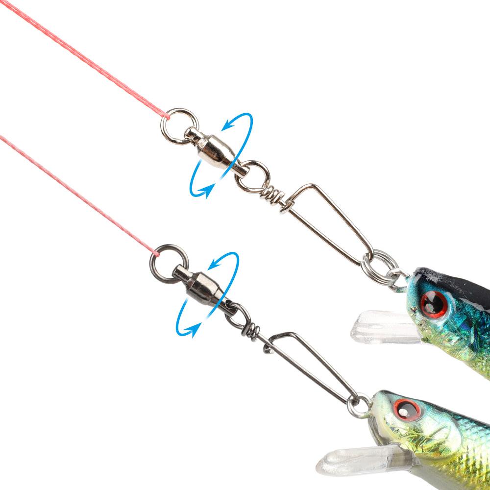 Lanfy Bantalan Bola Tembaga Tahan Lama Tahan Korosi Stainless Steel Lure Hook Konektor Aksesoris Memancing Coastlock Snap