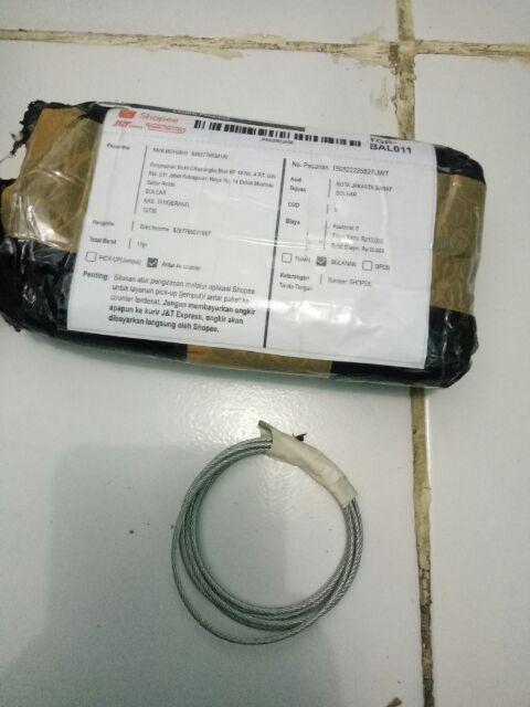 Kawat Seling 2 Mm Lapis Plastik / Kawat Sling Baja