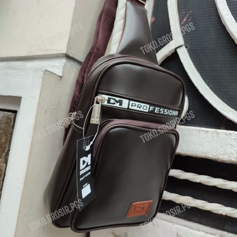 Waist Bag Original Big Size  - Tas Selempang Pria PREMIUM CLASS - Tas Pria Merk DM Koveksi