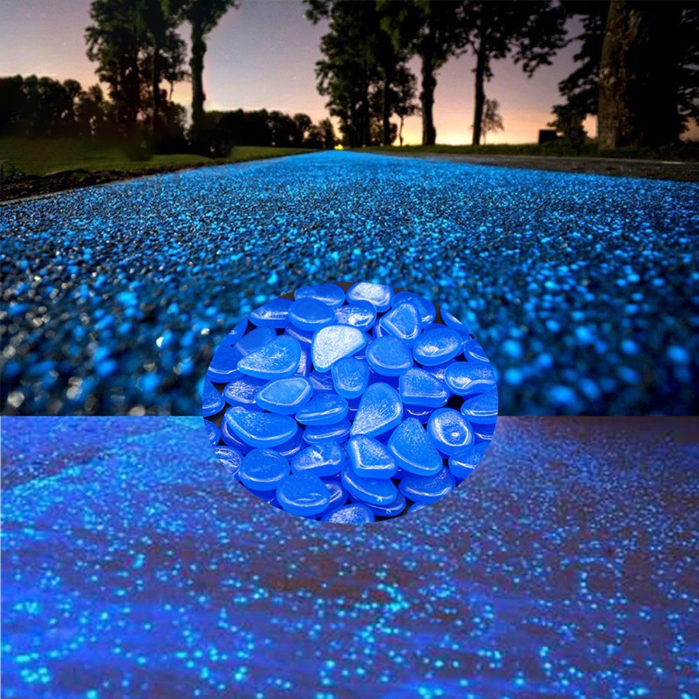 (MAINANKYU) BATU HIAS GLOW IN THE DARK LUMINOUS STONE PEBBLE BATU AKUARIUM AQUARIUM TAMAN KOLAM POT HIAS IMPOR