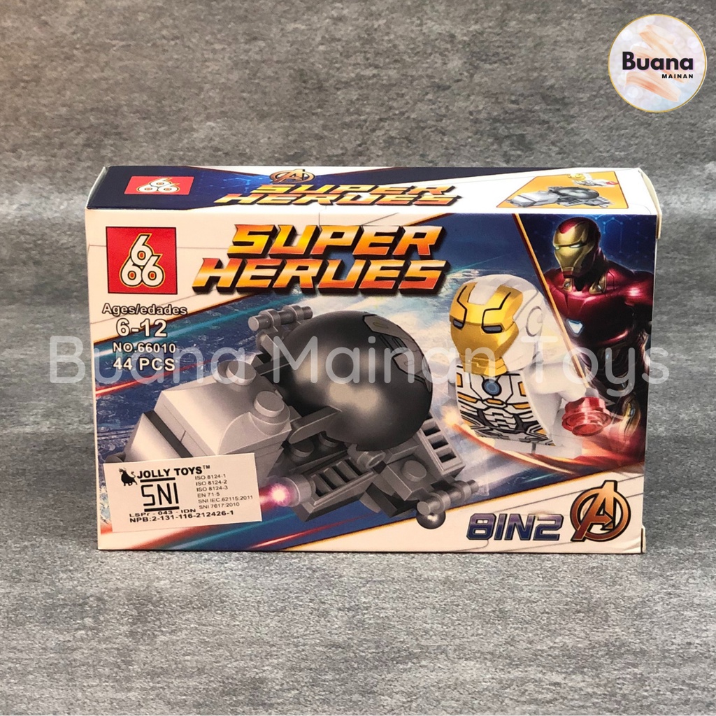 BRICKS SUPER HEROES IRON MAN SUIT BRICK PERANG IRONMAN 8 IN 1 MAINAN EDUKASI ANAK COWO CEWE KARAKTER PAHLAWAN STARK 66010