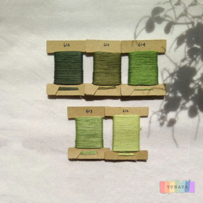 Benang Sulam Rose / Golden Star 616-612 Seri Hijau