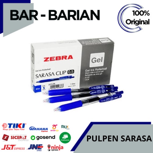 

Bagus Pulpen Zebra Sarasa 0.5/0.7/1.0 - Hitam / Biru / Merah Limited