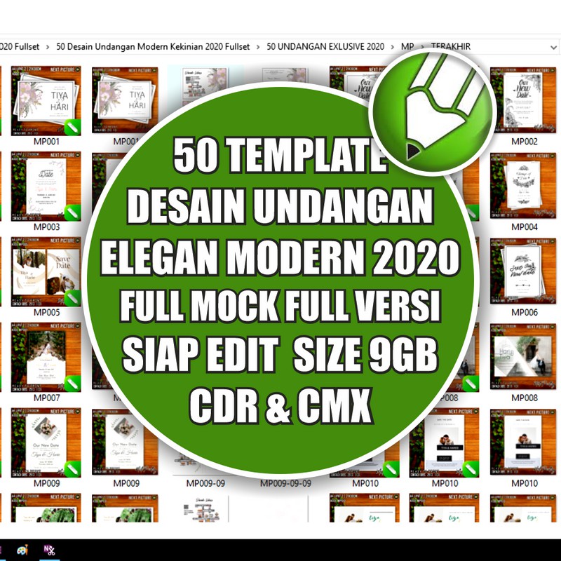 50 Undangan Kekinian Cdr Only V.1