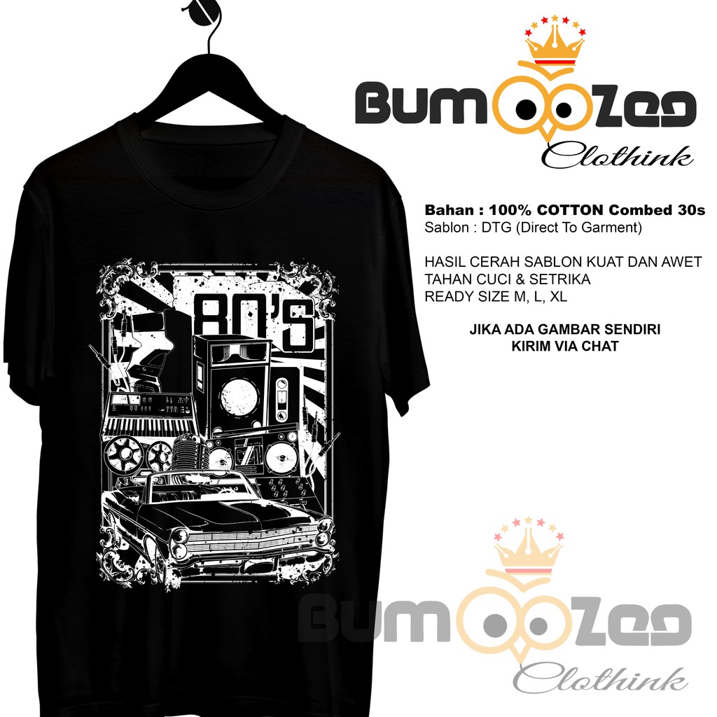 Kaos 80's Hitam