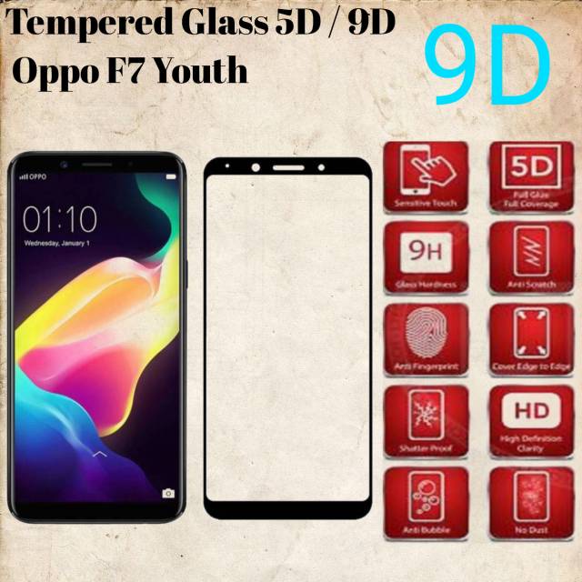 5D / 9D F7 Youth Oppo Tempered Glass YES / Anti Gores Kaca