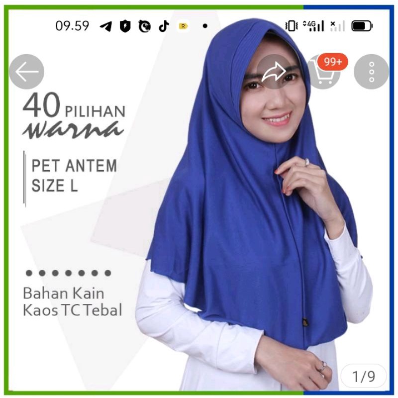 JILBAB KERUDUNG BERGO ANAK  PET ANTEM M