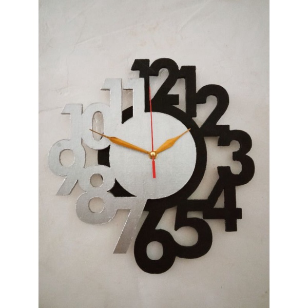 Jam Dinding Antik Unik Bentuk Angka Besar