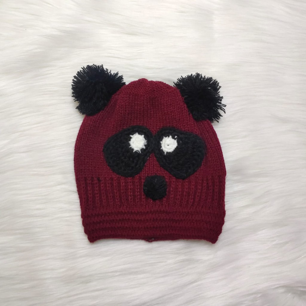 kupluk anak motif panda HANGAT