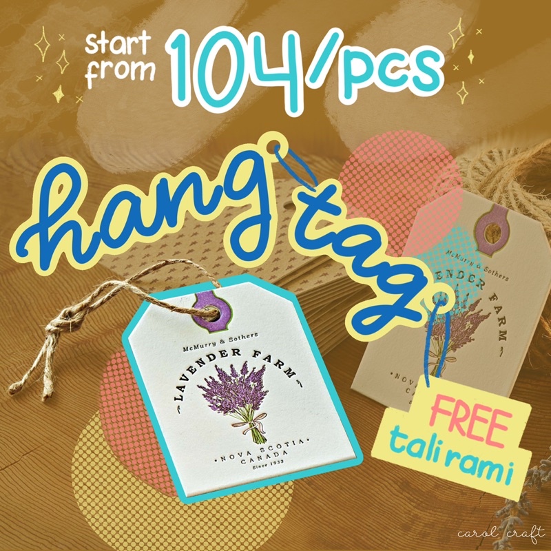 

[ CUSTOM ] Cetak Hangtag Thank You Card Label Produk Kemasan Gantungan Olshop Toko Tag Baju Cutting