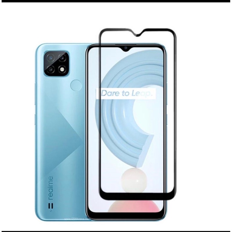 Tempered Glass Full Lem 9D Anti Gores Kaca Realme C21Y New - UA