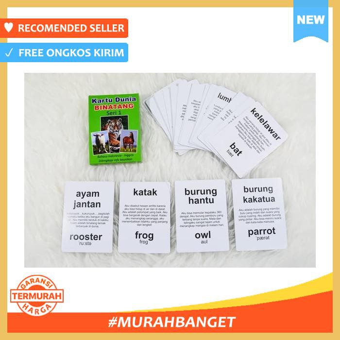 KARTU BINATANG SERI 1 FLASH CARD BAYI HEWAN