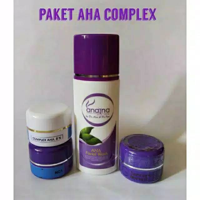 PAKET AHA COMPLEX ANAINA/ ANAINA SKINCARE/ CREAM PENGHILANG FLEK/CREAM AHA/CREAM DOKTER AMAN BPOM
