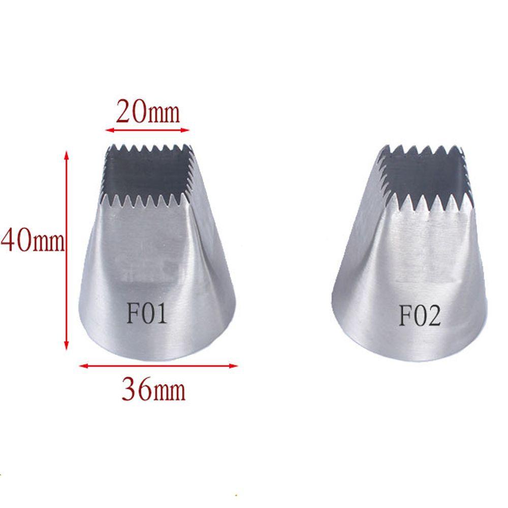 Terpopuler #F01 /F02 Icing Piping Nozzle Bakeware Pastry Tips Alat Es Krim Cupcake Stainless Steel