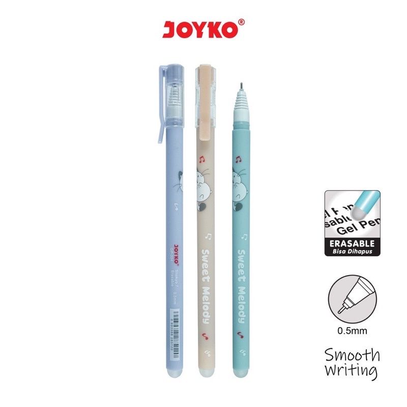 

Joyko GP-334 Shokyo 7 (12 pcs) Erasable Gel Pen Pulpen Bisa Dihapus