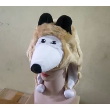 Topi Beruang Animal Hat Bear Topi karakter Hewan Beruang
