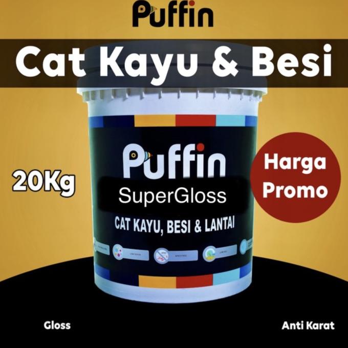 

(BISA COD) Cat minyak kayu besi PUFFIN ALKYD super gloss 1kg TERBATAS Kode 1466