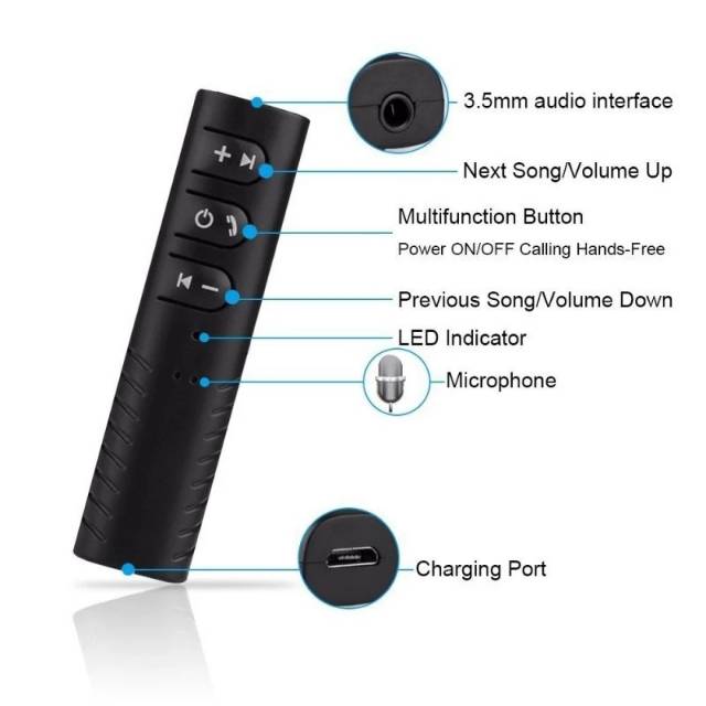 Receiver Audio Bluetooth 4.2-Wireless Music Stereo Jack 3.5 Mm Sambungan Musik Blutut Original