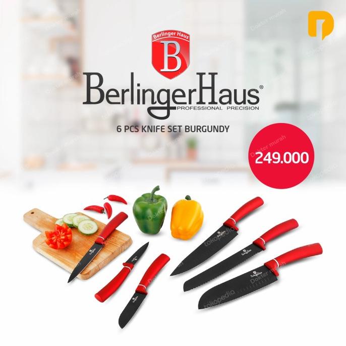 berlinger haus burgundy knife set ---NEW---