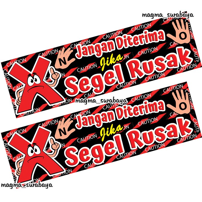 

Sticker Fragile Jangan diterima jika segel rusak - fragile murah stiker fragile - fragile surabaya