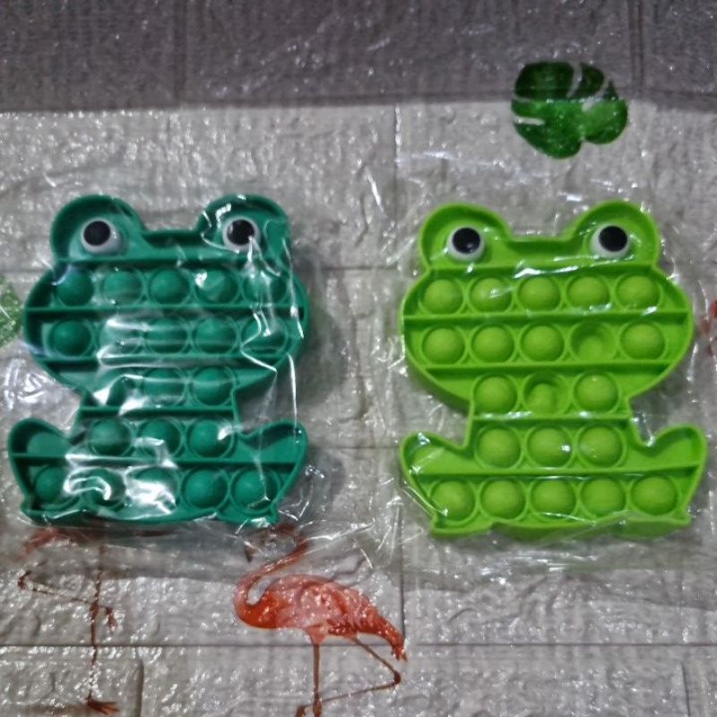 POP IT FIDGET TOY / POP IT PREMIUM ADA EMBOSSNYA / POP IT MURAH / POP IT FIDGET TOYS-Kodok ijo