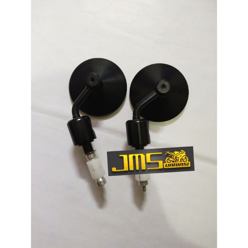 kaca spion Jalu bulat bar end tangkai bengkok universal nmax aerox lexi mio beat vario vixion cb r15 ninja gsx supra blade mx vega soul scoopy