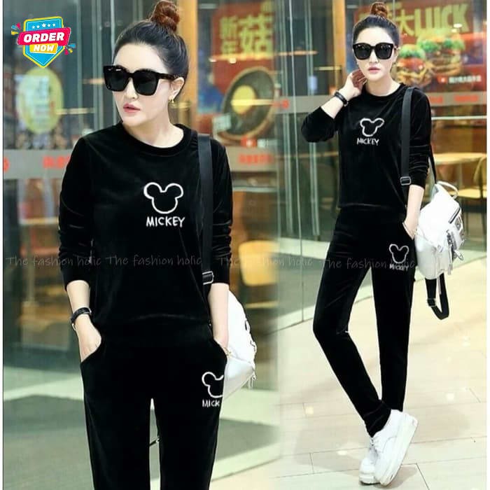 Setelan Baju Setelan Wanita Dewasa Cewek Modis Terbaru Kekini Yn4 LA160 [St Zumba Hitam Ve]Setelan W