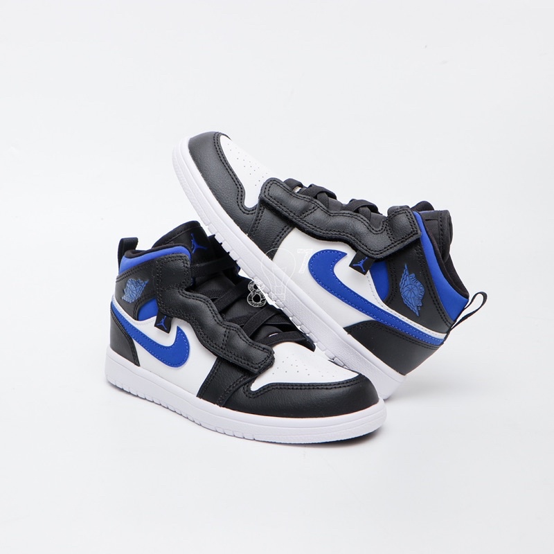 Air Jordan 1 Mid Black Racer Blue Kids