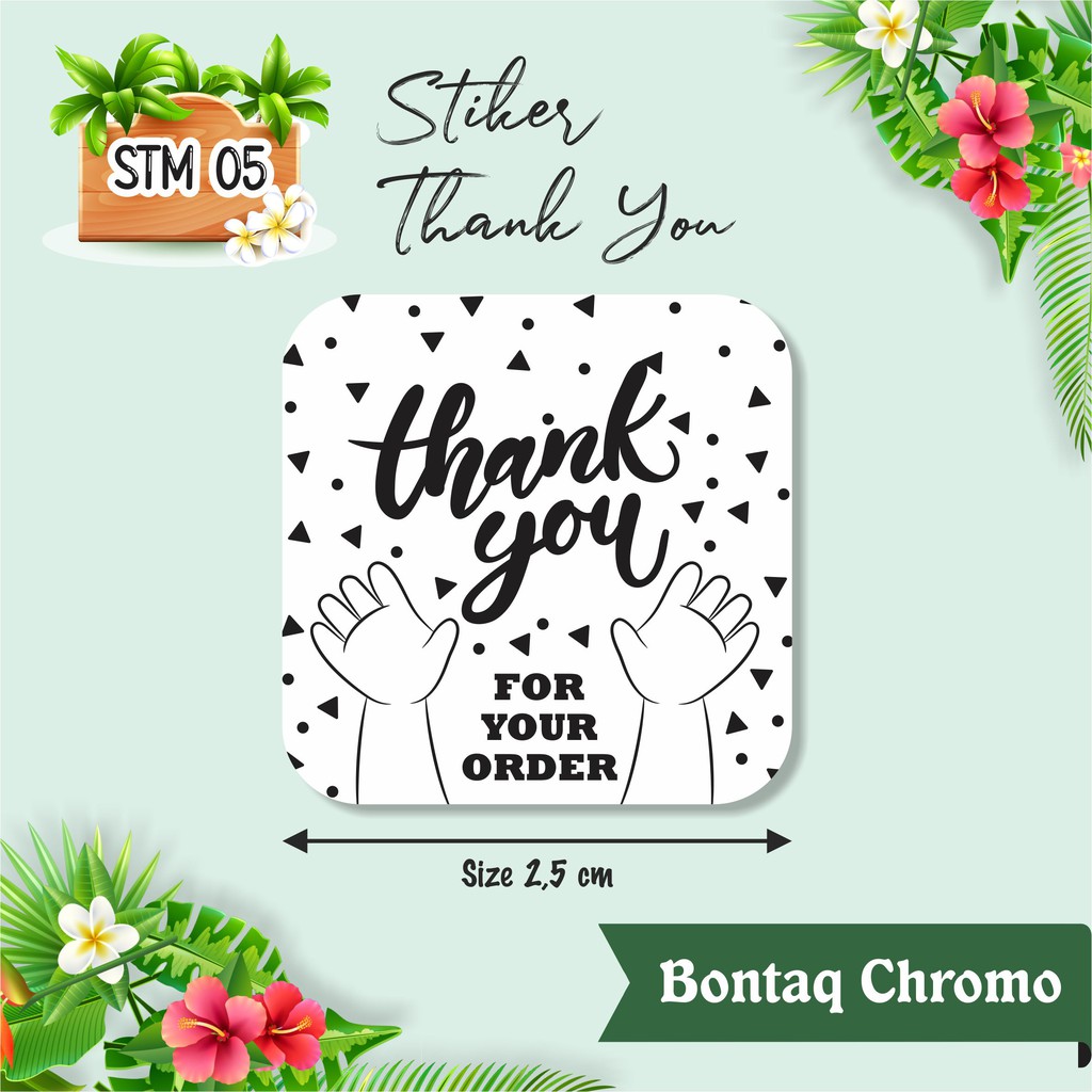 

STIKER THANK YOU MINI BONTAK CHROMO STM 05