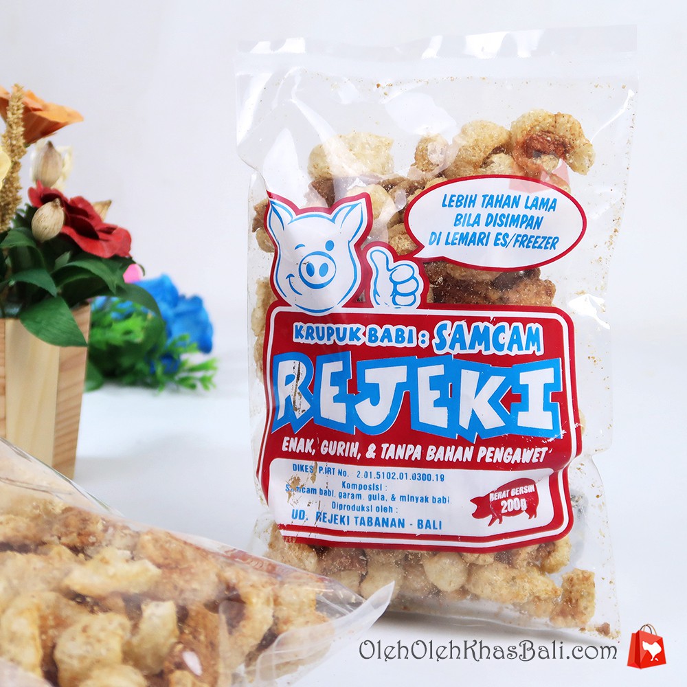 

Rambak / Krupuk Kulit Babi Samcam cap Rejeki 150gr