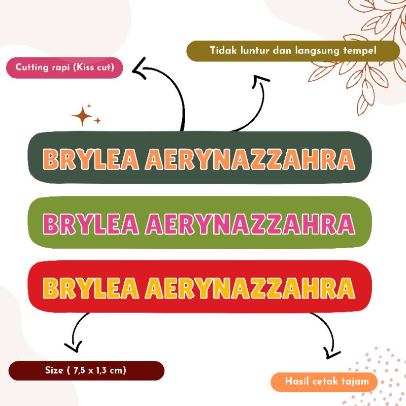 

LABEL NAMA ANAK