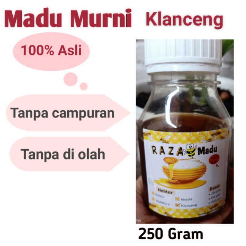 

Madu murni madu asli madu klanceng 250 gram