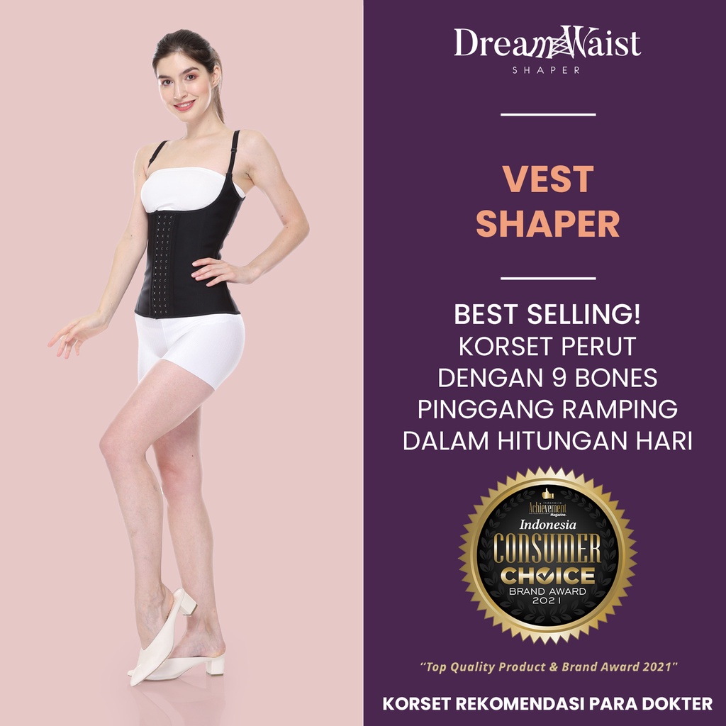 KORSET PERUT TERLARIS:  VEST DREAMWAIST SHAPER 9 BONES