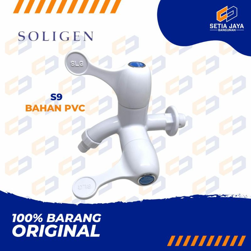 Kran / Keran / Cabang / Double / Shower Plastik Soligen S9 / S 9