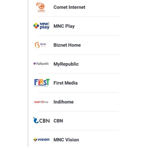 Pembayaran Tagihan Tv Kabel Internet free admin