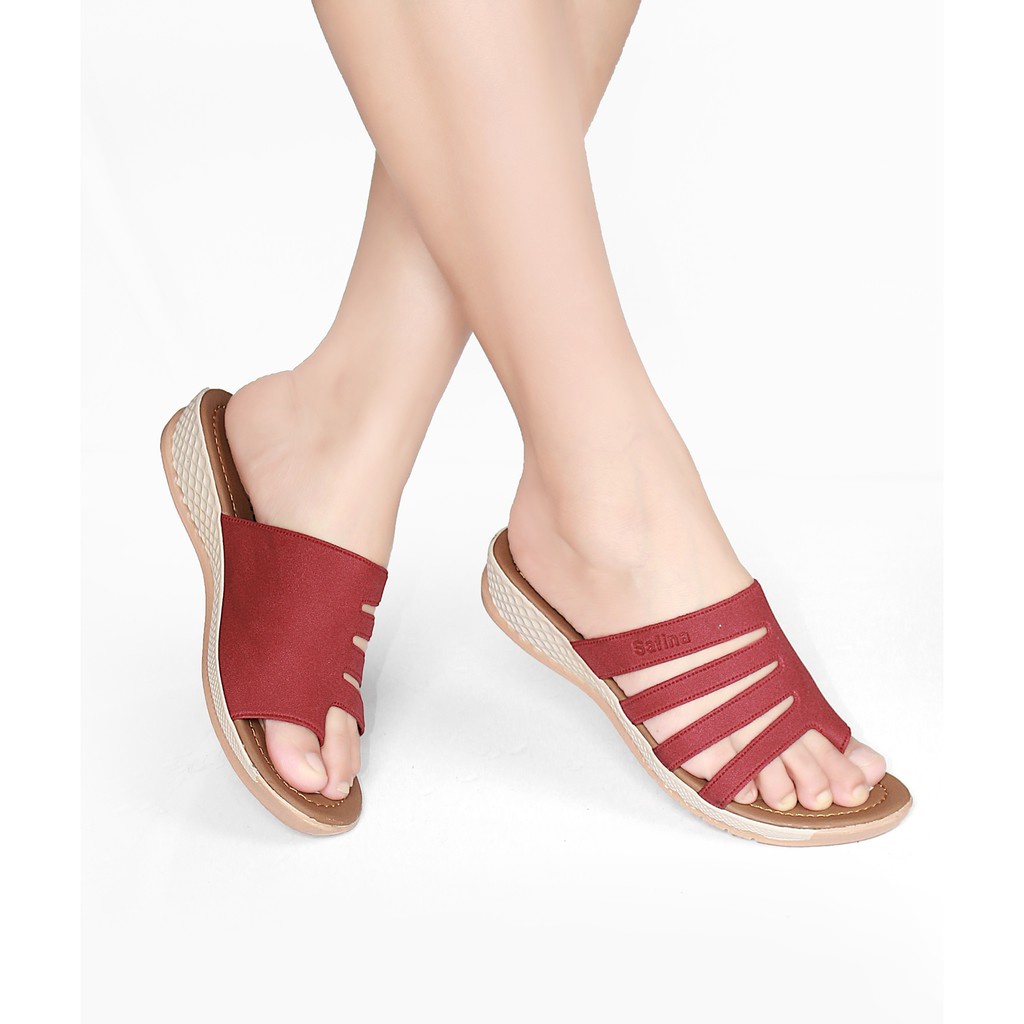 Sandal Slop Wanita Flat Teplek Terbaru Kekinian Sendal Selop Perempuan Slip Cewek Slide Ibu Pesta Kondangan