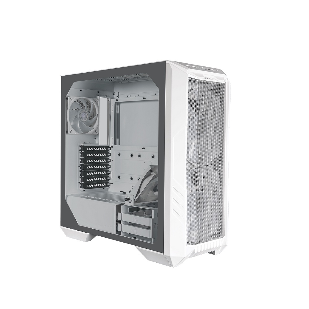 Cooler Master HAF 500 White + 3 Fan ARGB Casing PC Gaming