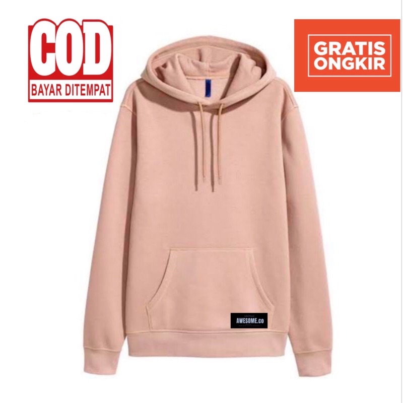 Hoodie Hodie Polos Pria Wanita Warna Mocca Original Awesome.co