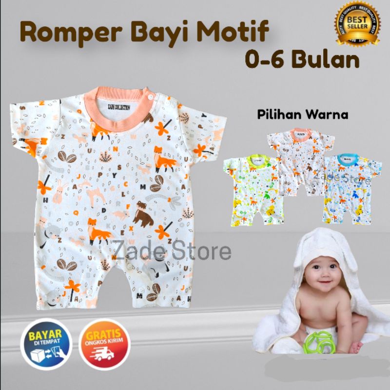 Romper Bayi Zade Collection jumper bayi COTTON playsuit jumpsuit jumsuit anak baju bayi perempuan laki laki kaos anak motif murah