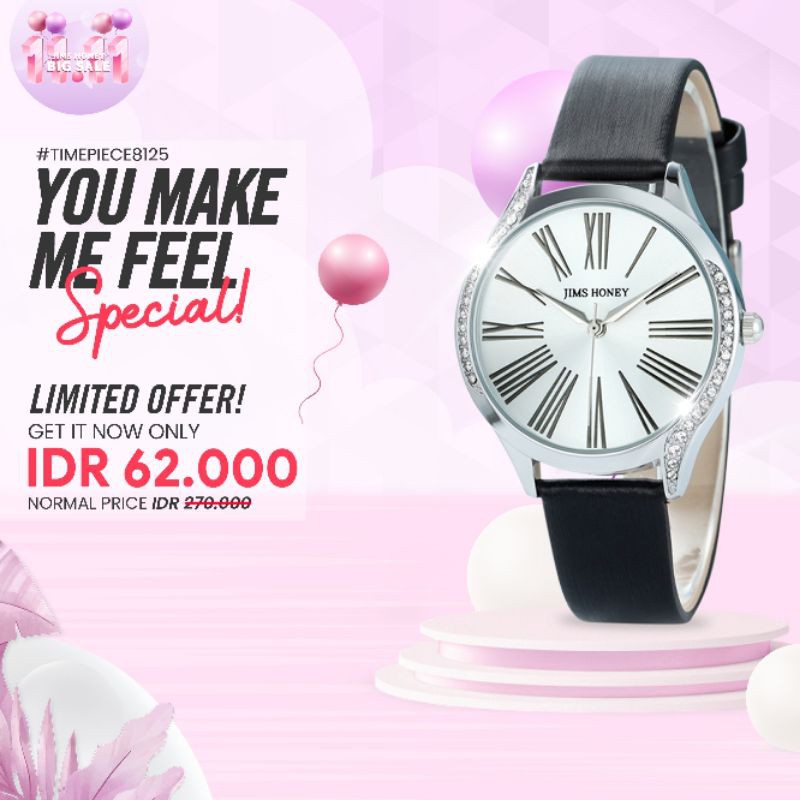 KODE 8123 dan 8125 PROMO JAM TANGAN JIMSHONEY BIG SALE SUPER MURAH !!!!-8125 L01 (black)