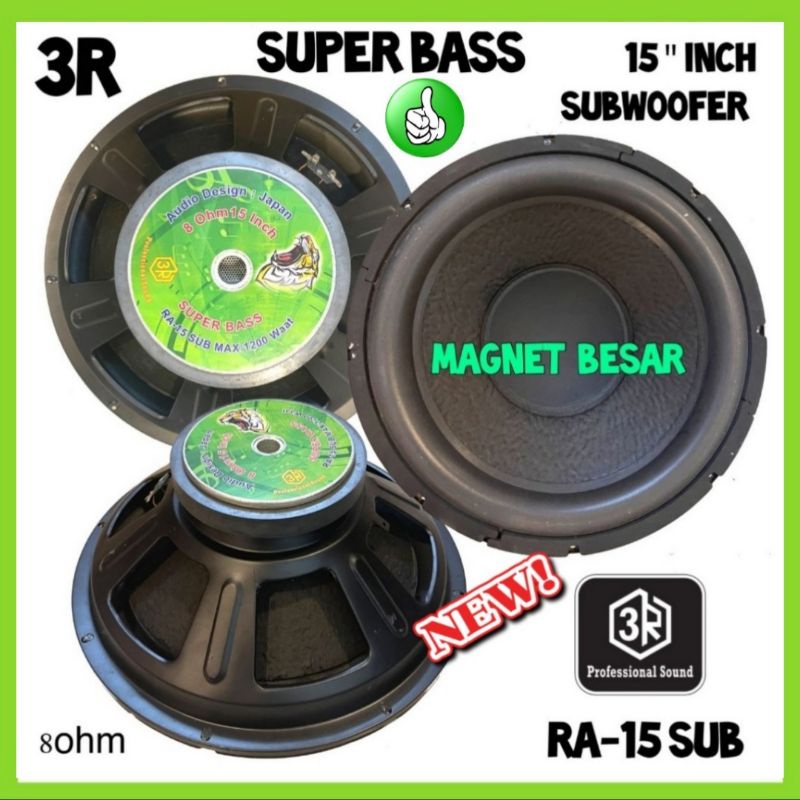 Subwoofer 3R 15 Inch RA-15 SUB Max 1200 Watt Professional Sound