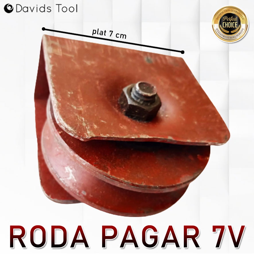 Roda Pagar Besi Gerbang Dorong Medan 7cm V